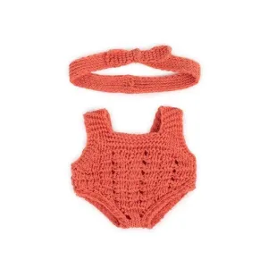 Miniland Clothing Eco Knitted Rompers and Hairband 21 cm