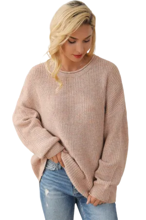 Round Neck Drop Shoulder Sweater