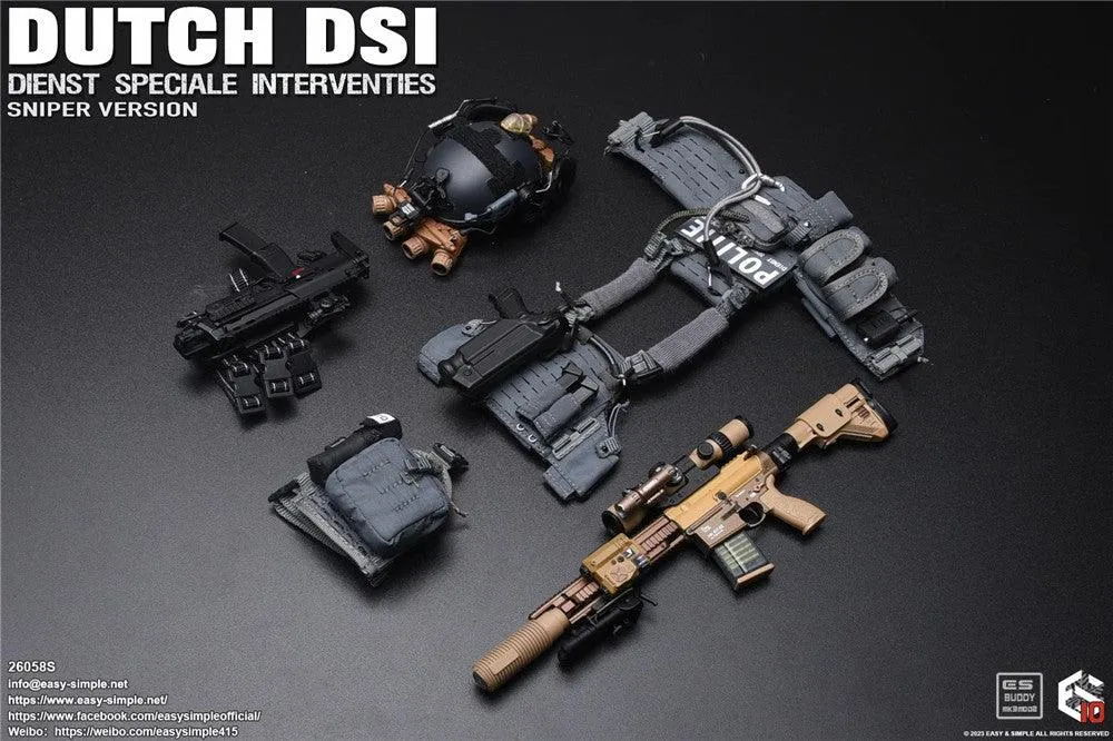 1:6 Dutch DSI Dienst Speciale Interventies Sniper Version Action Figure