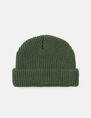 Article. Fisherman Rib Beanie Hat - Olive Green