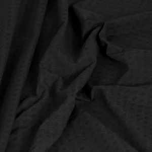 Premium Black Jacquard Stretch Fabric 1300 - Luxury Quality Material