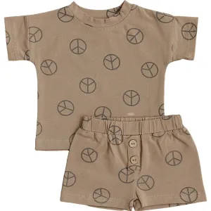 Button Short Set | Peace