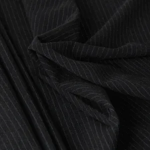 Charcoal Pinstripe Suiting Flannel 2344