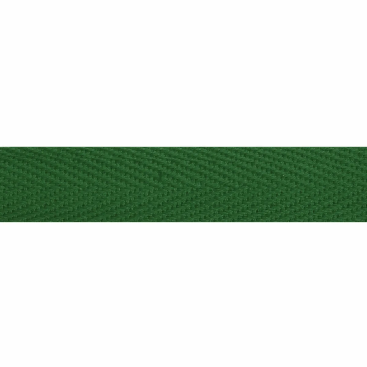 Christmas Green Herringbone - Cotton Ribbon