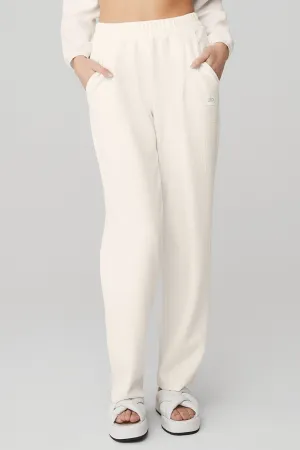 High-Waist Tailored Sweatpant - Ivory