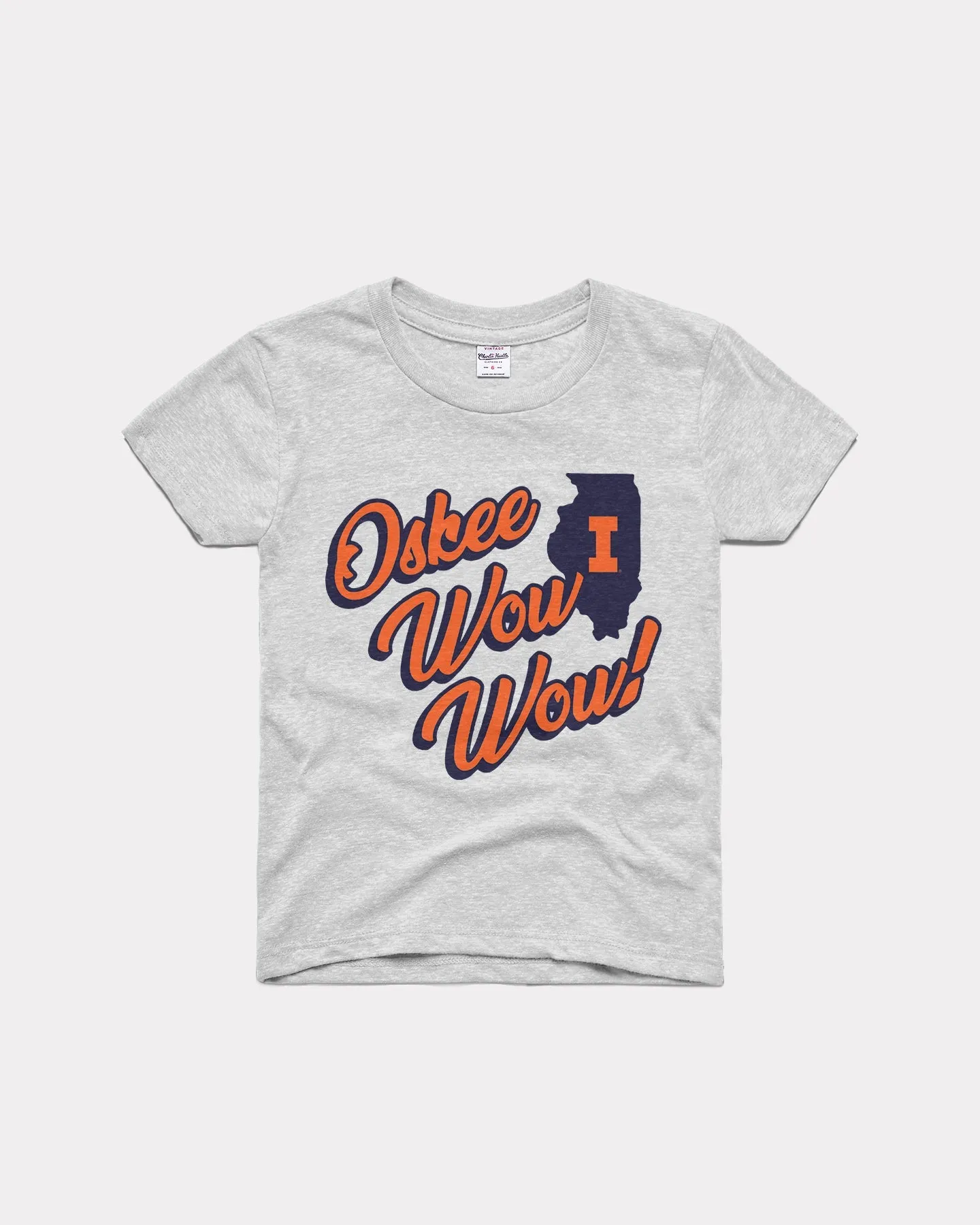 Kids Illinois Oskee Wow Wow! Ash Grey T-Shirt