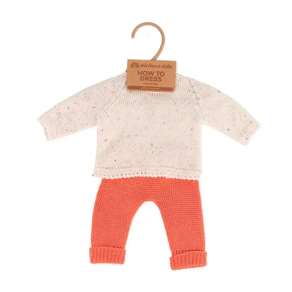 Miniland - Knitted Doll Outfit 38cm - Sweater & Trousers