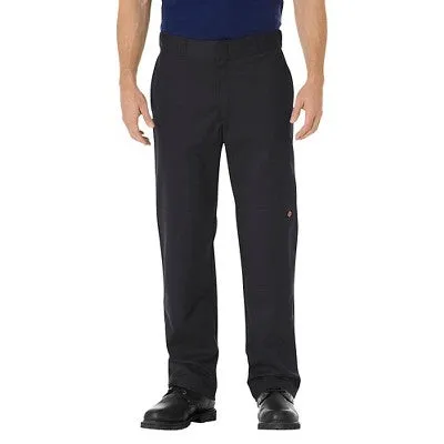 New - Dickies Men's FLEX Regular Fit Straight Leg Double Knee Work Pants - Black 38x32