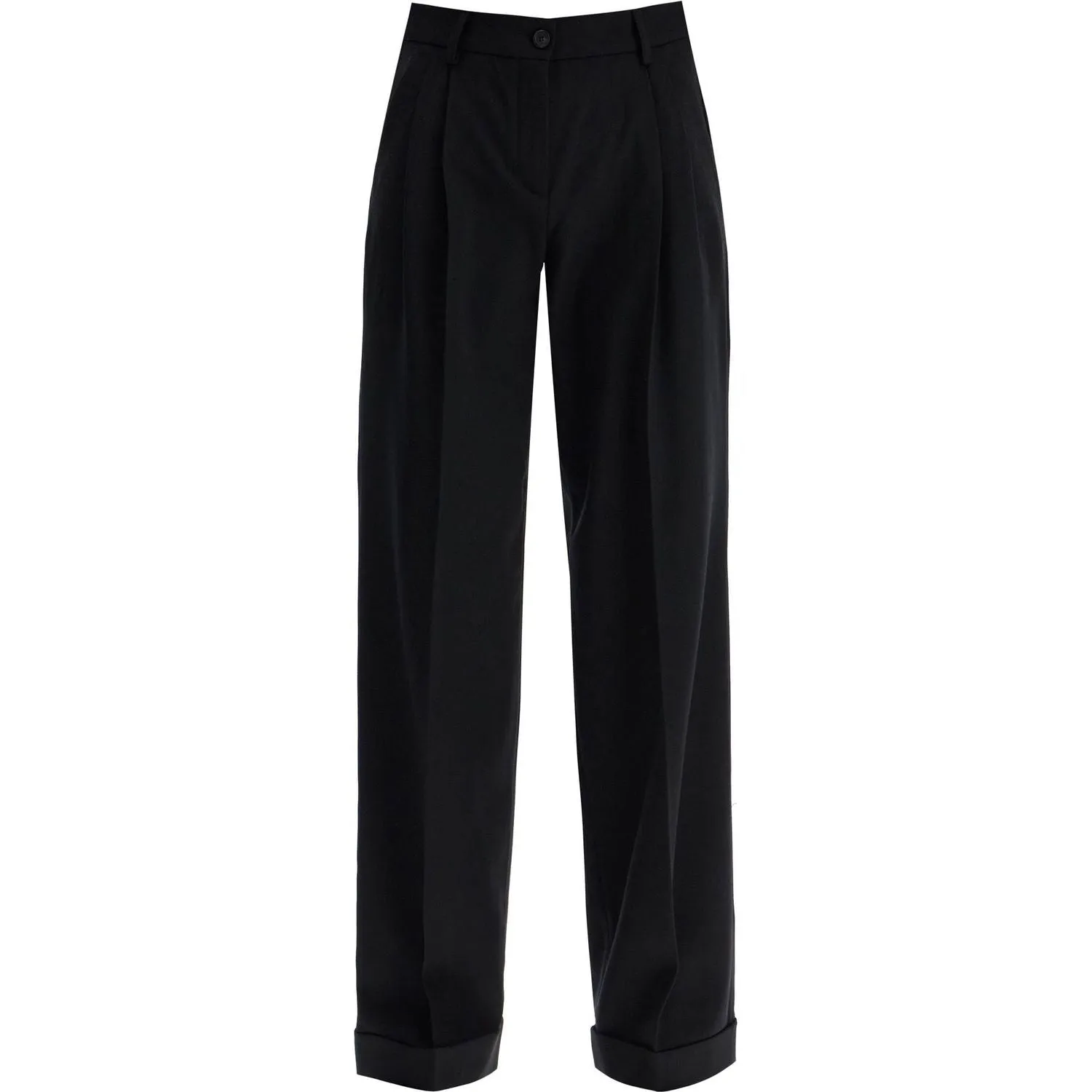 Pinko twill wide-leg trousers in pal