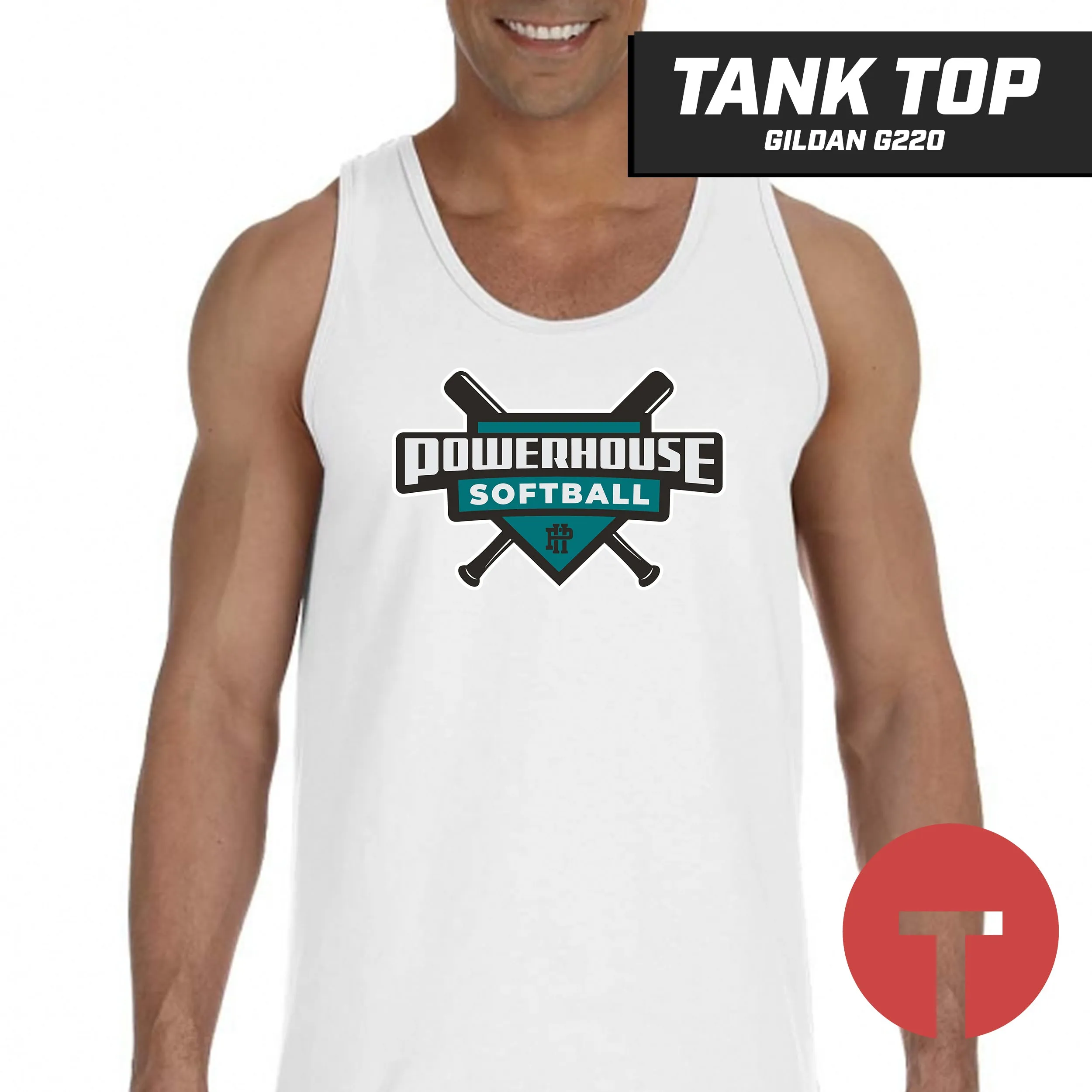 Powerhouse Softball - Tank Top Gildan G220