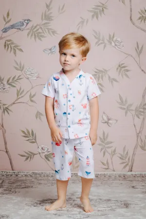 WALTER - BOYS’ PYJAMA SET WITH SEA PRINT